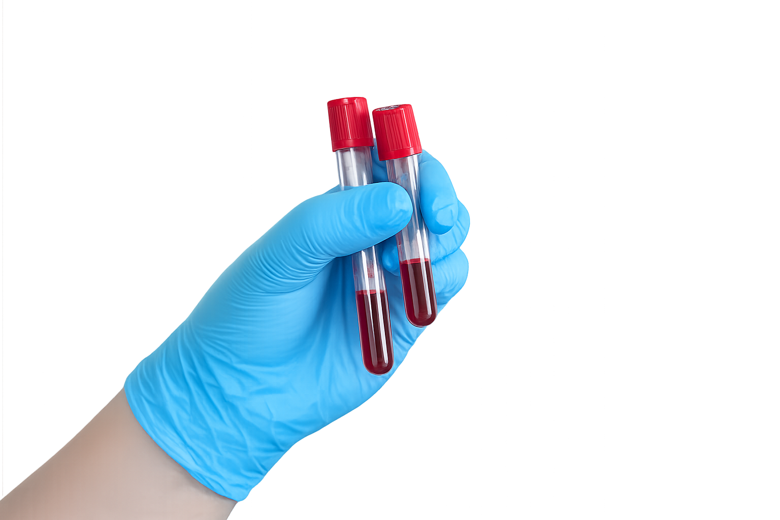 Male scientist with microscope